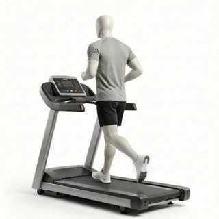 Exécution de l'exercice course tapis, muscles sollicités : cardio, avec machines