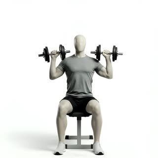 Exécution de l'exercice développé épaules assis, muscles sollicités : épaules, avec machines