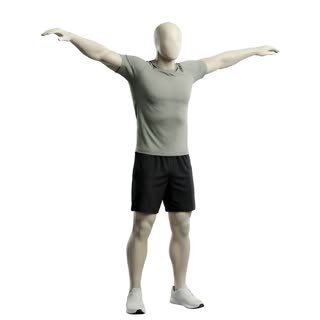 Exécution de l'exercice étirement des bras, muscles sollicités : épaules, au poids du corps