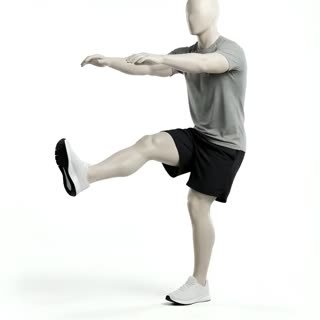 Exécution de l'exercice pistol squat, muscles sollicités : jambes, au poids du corps