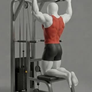 Exécution de l'exercice tractions assistées, muscles sollicités : dos, avec traction