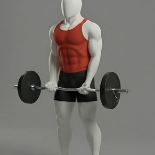 Exécution de l'exercice curl barre ez, muscles sollicités : bras, avec barre