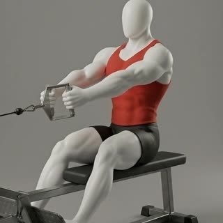 Exécution de l'exercice rowing assis poulie, muscles sollicités : dos, avec poulies