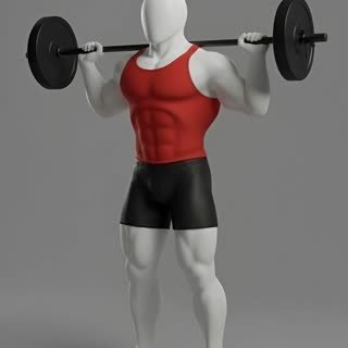 Exécution de l'exercice good morning, muscles sollicités : dos, avec barre