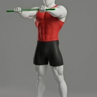 Exécution de l'exercice tirage inversé élastique (faisant travailler les deltoïdes postérieurs), muscles sollicités : dos, avec elastiques
