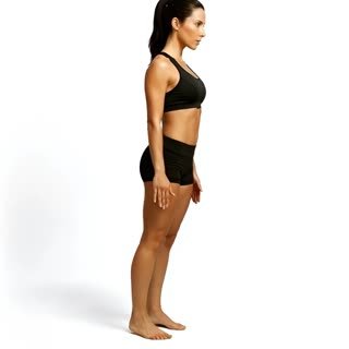 Exécution de l'exercice squats ii, muscles sollicités : jambes, au poids du corps