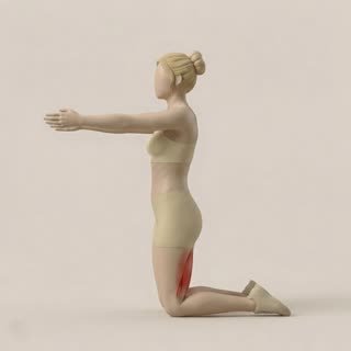 Exécution de l'exercice nordic curl, muscles sollicités : jambes, au poids du corps