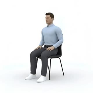 Exécution de l'exercice contraction fessiers assise, muscles sollicités : jambes, au poids du corps