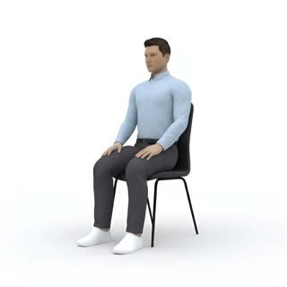 Exécution de l'exercice bascule du tronc assis, muscles sollicités : dos, au poids du corps