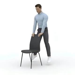 Exécution de l'exercice squat sauté léger avec support, muscles sollicités : jambes, au poids du corps